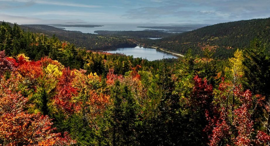 Bar Harbor Maine herftkleuren Bar Harbor Maine herftkleuren